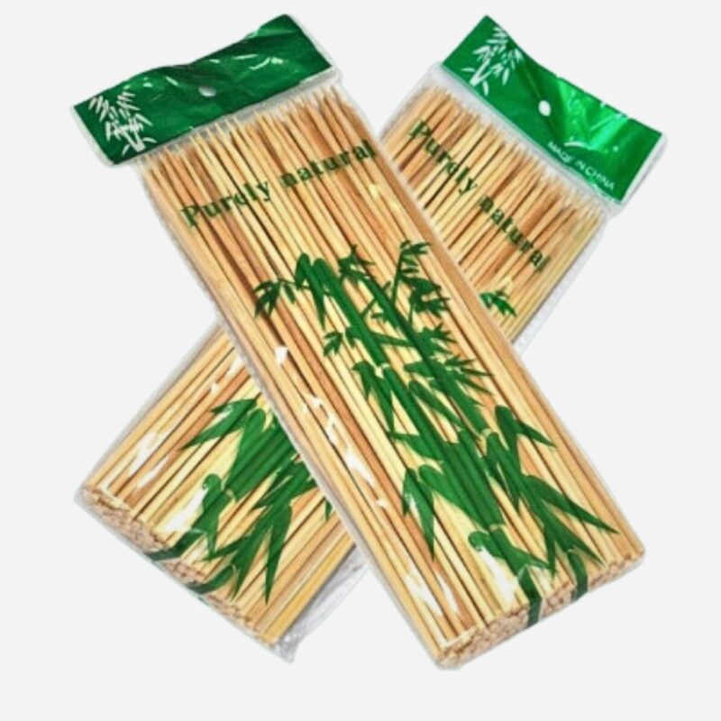 Bambuk tayoqchalar, bir martalik, oziq-ovqat uchun yog'och sihlar, 50 dona