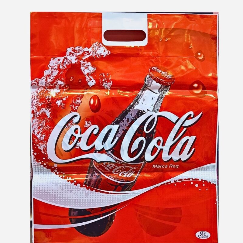 Kesilgan tutqichli sumkalar (Coca Cola) 40*50 sm